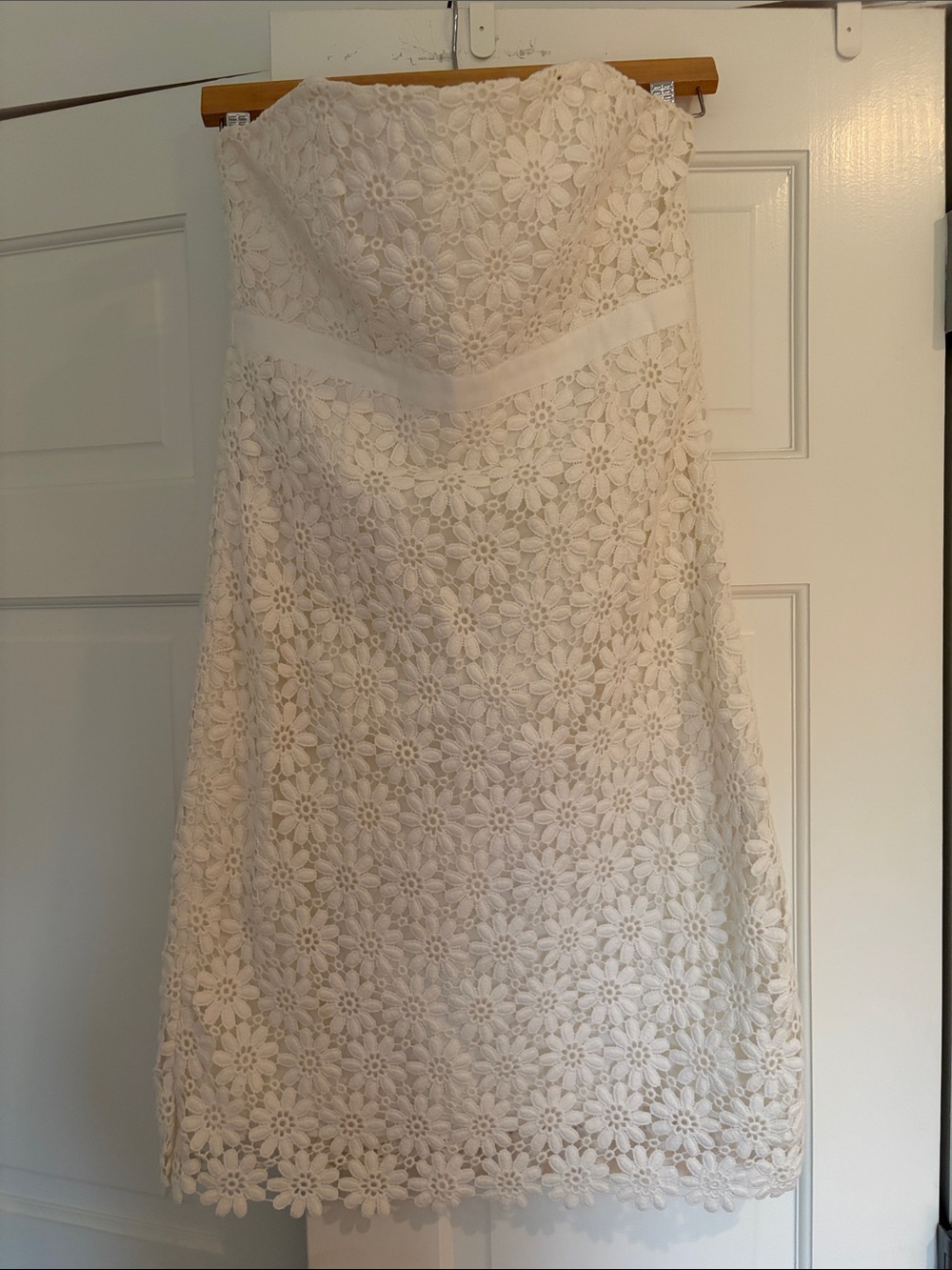 Lilly Pulitzer Strapless Ivory Floral Lace Dress